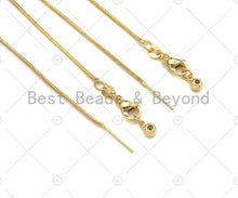 Load image into Gallery viewer, New Style Snake Chain Sliding Adjustable Necklace Bracelet, Snake chain, Adjustable necklace with rubber stoper beads 7.5/18,sku#A106