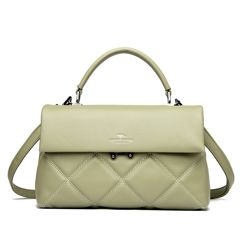 Premium Crossbody Handbag - Synthetic Leather Shoulder Bag with Multiple Compartments