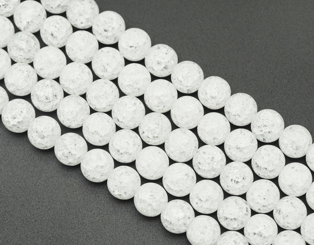 Crack Quartz Round Smooth Beads, Sku#U1301
