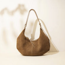 Load image into Gallery viewer, Women's High-Capacity Crossbody Bag – Matte Cowhide Leather Shoulder Bag