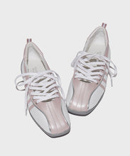 Load image into Gallery viewer, Women's Square Toe Ballet Flats | Crisscross Ankle Strap Low Heel Shoes