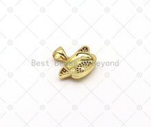 Load image into Gallery viewer, CZ Micro Pave Puppy Head Shape Pendant, 18K Gold Filled Dog Head Charm, Necklace Bracelet Charm Pendant,Sku#LK517