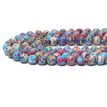 Load image into Gallery viewer, Galaxy Imperial Jasper Round Smooth Beads, 6mm/8mm/10mm, Sku#U1573
