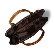 Load image into Gallery viewer, Modernist Leather Laptop Bag-Dark Brown
