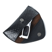 Load image into Gallery viewer, Black Textured Leather Sunglasses Cover