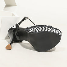 Load image into Gallery viewer, Waterproof Platform Pearl Ankle Strap High Heels