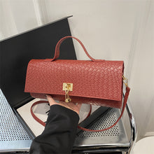 Load image into Gallery viewer, Women's Minimalist Crossbody Bag – Solid Color Woven Fabric Shoulder Bag