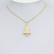 Load image into Gallery viewer, White Pearl Christmas Trees Charm Pendant,Sku#A480