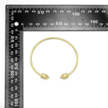 Load image into Gallery viewer, Gold Arrow End Spin Top Cuff Bracelet, Sku#A325