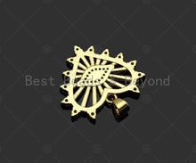 Load image into Gallery viewer, Gold Filled CZ Micro Pave Evil Eye On Heart Shape Pendant, 18K Gold Filled Heart Charm, Necklace Bracelet Charm Pendant, 27x24mm,Sku#LD93
