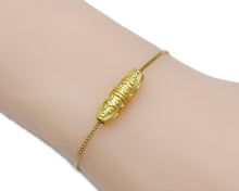 Load image into Gallery viewer, Matt Gold Oval Tube Spacer Beads, Sku#LX38