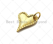 Load image into Gallery viewer, 18K Dainty Gold Peach Heart Pendant/Charm,Gold Medallion Charm, Necklace Bracelet Charm Pendant,11x15mm, Sku#LK243