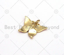Load image into Gallery viewer, Colorful Enamel Butterfly Shape Pendant, 18K Gold Filled Butterfly Charm, Necklace Bracelet Charm Pendant,24x19mm,Sku#F1425