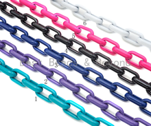 Load image into Gallery viewer, Enamel Chunky Oval link Chain, XL Enamel Oval link chain, En