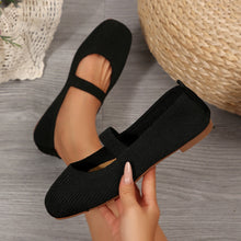 Load image into Gallery viewer, Women's Breathable Knit Mesh Flats | Square Toe Slip-On Shoes