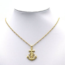 Load image into Gallery viewer, Gold CZ Virgin Mary Anchor Charm, Sku#LK711