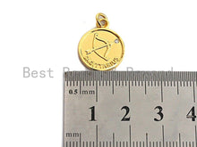 Load image into Gallery viewer, Zodiac Signs On Round Coin Shape Pendant/Charm, Astrology Signs Pendant, tweleve constellations, Sku#Z601