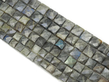 Load image into Gallery viewer, Natural Quality Faceted Square Labradorite Beads, Sku#HY8