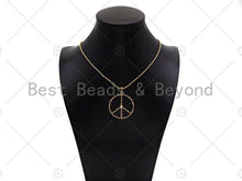 Load image into Gallery viewer, CZ Micro Pave Peace Symbol Pendant/Charm,sku#ML42