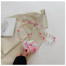 Load image into Gallery viewer, Beaded Pearl Crossbody Bag - Handmade Heart Tote Handbag for Women