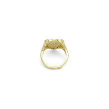 Load image into Gallery viewer, Colorful CZ Heart Statement Adjustable Ring, Sku#A318