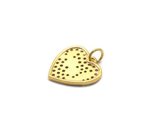 Load image into Gallery viewer, Pave Black Gold Love On Heart Pendant/Charm, sku#B337