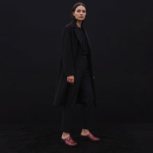 Load image into Gallery viewer, Women's Washed Cowhide Leather Mule Slides | Retro Round-Toe Block Heel Backless Shoes