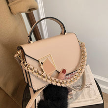Load image into Gallery viewer, Women's Chain Shoulder Crossbody Bag - Small Square PU Leather Handbag