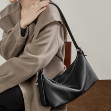 Load image into Gallery viewer, Vegetable-Tanned Genuine Leather Hobo Bag - Belt-Attachable Crossbody Shoulder Bag