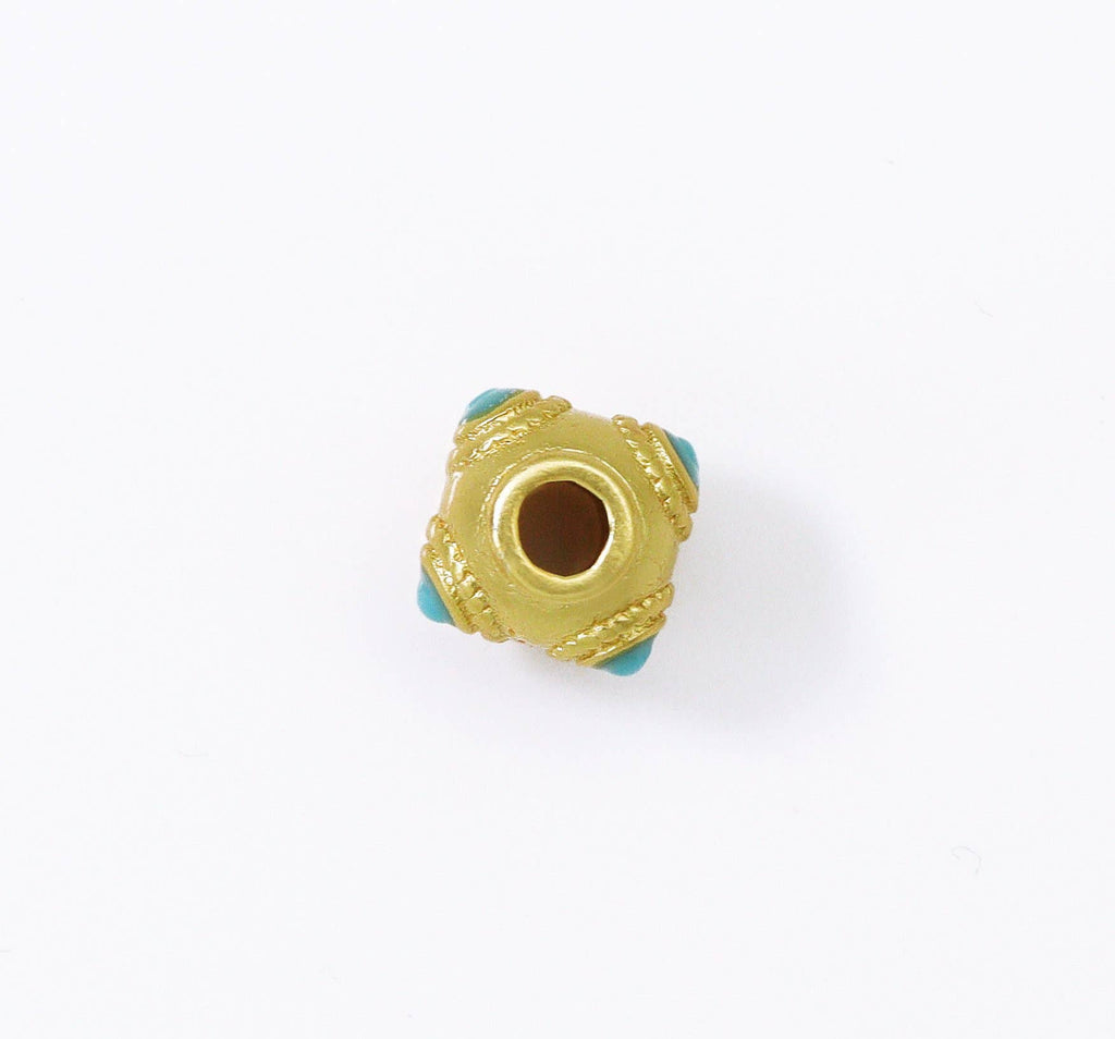 Gold Enamel Spacer Beads, Sku#LX68