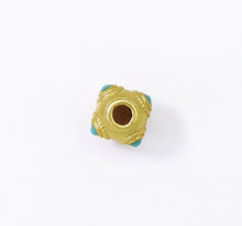 Load image into Gallery viewer, Gold Enamel Spacer Beads, Sku#LX68