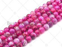 Load image into Gallery viewer, Hot Pink Fire Agate, Round Faceted/Smooth 6mm/8mm/10mm/12mm,SKU#UA115