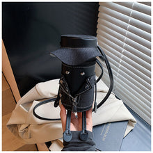 Load image into Gallery viewer, Women's Cylindrical Crossbody Phone Bag – Vintage Cartoon PU Leather Mini Shoulder Bag