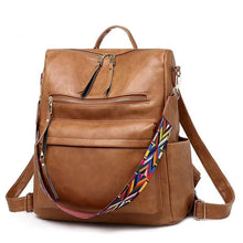 Load image into Gallery viewer, Large-Capacity Women's Backpack | Niche Stone-Texture PU Leather Retro Bag