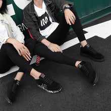Load image into Gallery viewer, Men's Casual Letter Design Sneakers - Comfortable Low-Top Hiking Shoes