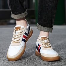 Load image into Gallery viewer, Men's Leather Height-Boosting Sneakers with Rubber Sole - Casual Elevator Shoes