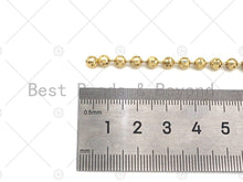 Load image into Gallery viewer, Shinny 18K Gold Silver 4mm Solid Faceted Ball beads chain by Yard, Faceted Ball beads chain, wholesale chain, sku#LD68