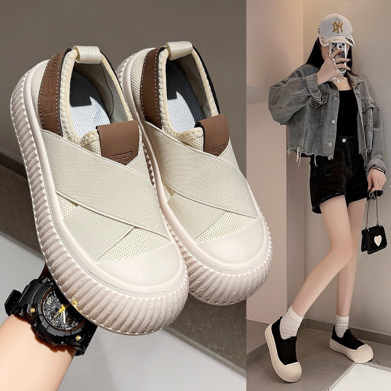 Women's Retro Breathable Casual Sports Sneakers - Lightweight Mesh Walking Shoes