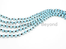 Load image into Gallery viewer, 60/36 EXTRA Long Hand Knotted Mint Color Crystal Necklace, Double Wrap Necklace, Mint 2x4mm/5x8mm Rondelle Faceted Crystal Beads,SKU#D24