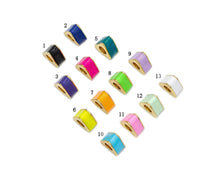 Load image into Gallery viewer, Enamel Triangle Spacer Beads, Sku#G431