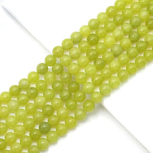 Load image into Gallery viewer, Genuine Lemon Jade Round Smooth Beads, Sku#U1772