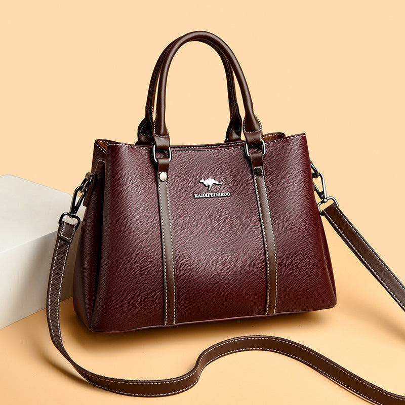 European And American Style Women's Structured PU Handbag | Everyday Shoulder Bag