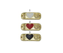 Load image into Gallery viewer, CZ Enamel I Love You  Heart Charm, Sku#LD222