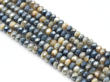 Load image into Gallery viewer, Mystic High Quality Faceted Rondelle Golden Blue Tiger Eye Beads, Sku#UA270