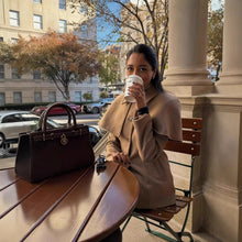 Load image into Gallery viewer, British-style Patchwork Fake Two-Piece Cinched Cloak Trench Coat For Women