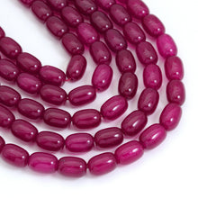 Load image into Gallery viewer, 10x14mm Red Jade Smooth Rice Beads, Sku#U2235