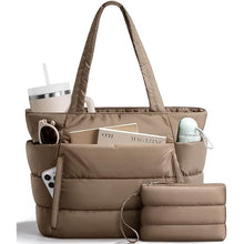 Load image into Gallery viewer, Women's Quilted Tote Bag - Multiple Compartments &amp; Pockets | Sarah Express