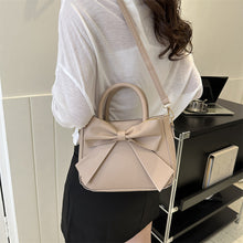 Load image into Gallery viewer, Retro Bow Square Crossbody Handbag - PU Leather Small Shoulder Bag for Women