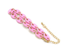 Load image into Gallery viewer, Enamel Hand Made Oval Anchor / Mariner Chain Bracelet, E520