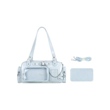 Load image into Gallery viewer, Women's PU Leather Crossbody Bag with Chain Strap &amp; Card Holder – Streetwear Mini Shoulder Bag